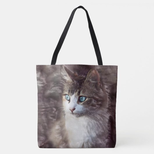 水彩子猫 トートバッグ (正面)
