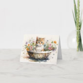 水彩子猫 ノートカード (正面)