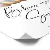 水彩子羊 – ベビーは甘いポスター ポスター (角)