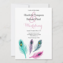 水彩孔雀の羽結婚の