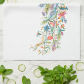水彩孔雀キッチンタオル キッチンタオル (折り畳み)