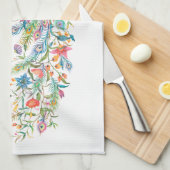 水彩孔雀キッチンタオル キッチンタオル (四つ折り)