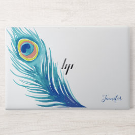 水彩孔雀パーソナライズされた羽 HPラップトップスキン