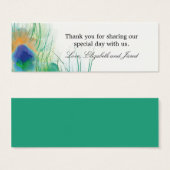 水彩孔雀フェザーフェイスカード (正面&裏面)