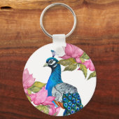 水彩孔雀 キーホルダー (正面)