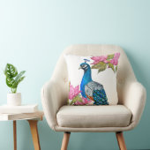 水彩孔雀 クッション (椅子)