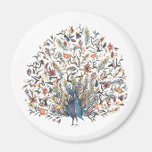 水彩孔雀 マグネット (正面)