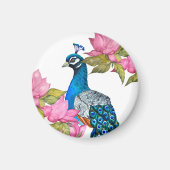 水彩孔雀 マグネット (正面)