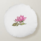 水彩孔雀 ラウンドクッション (裏面)