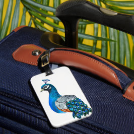 水彩孔雀 ラゲッジタグ