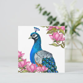 水彩孔雀 招待状