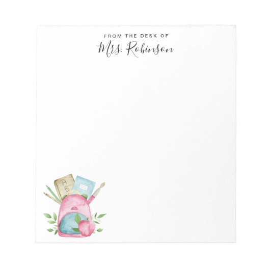 水彩学校バッグブックアップルペンシル先生 ノートパッド (正面)