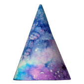 水彩宇宙アート：夜空の木 パーティーハット (右)