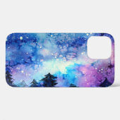 水彩宇宙アート：夜空の木 Case-Mate iPhoneケース (裏面 (横))
