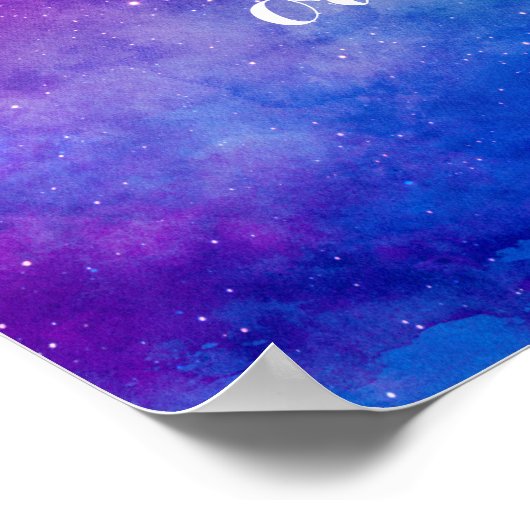 水彩宇宙カスタム引用文 ポスター (角)