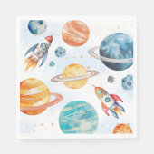水彩宇宙パーティーナプキンス スタンダードランチョンナプキン (正面)