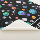 水彩宇宙惑星パーソナライズされた銀河系 シェルパブランケット (3/4)