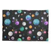 水彩宇宙惑星銀河系 枕カバー (裏面)