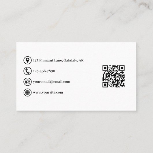 水彩宇宙星星団モダン 名刺 (裏面)