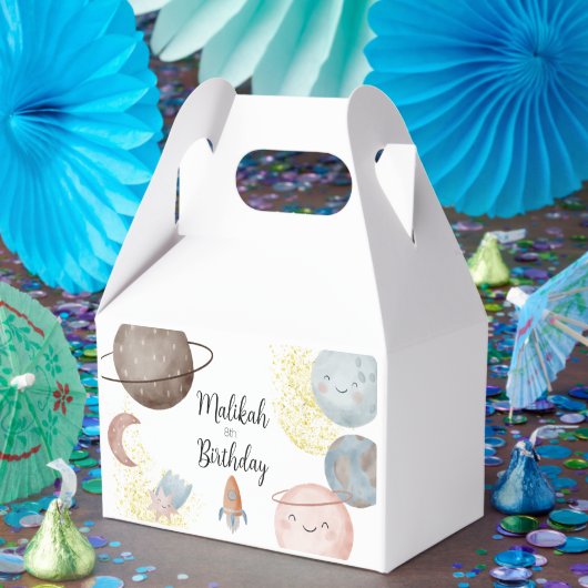 水彩宇宙誕生日パーティーfor Boy or Girl フェイバーボックス (パーティー)