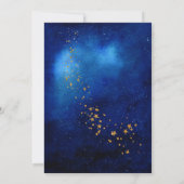 水彩宇宙誕生日フォト招待ベビーS 招待状 (裏面)