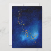 水彩宇宙誕生日フォト招待ベビーS 招待状 (裏面)