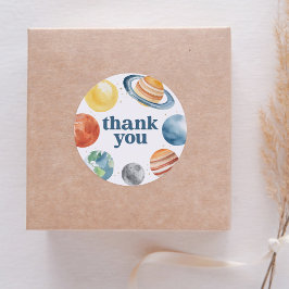 水彩宇宙誕生日会 ラウンドシール