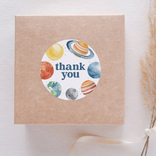 水彩宇宙誕生日会 ラウンドシール