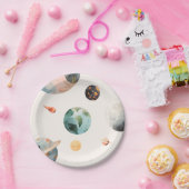 水彩宇宙誕生日紙プレート ペーパープレート (パーティー)