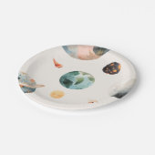 水彩宇宙誕生日紙プレート ペーパープレート (アングル)