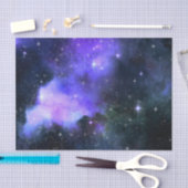 水彩宇宙銀河系スターズパープル 薄葉紙 (クラフト)