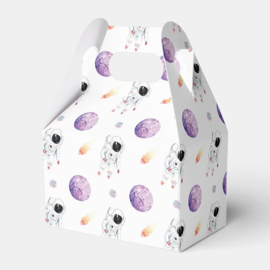水彩宇宙銀河系宇宙飛行士誕生日 フェイバーボックス (裏面サイド)