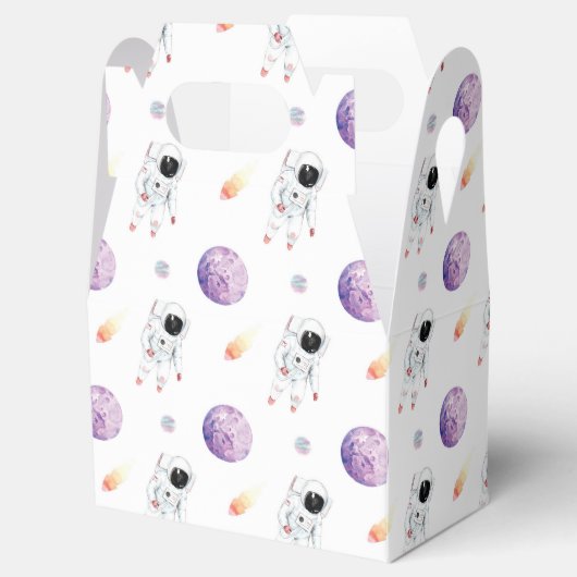 水彩宇宙銀河系宇宙飛行士誕生日 フェイバーボックス (オープン)