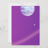 水彩宇宙銀河系宇宙飛行士誕生日 招待状 (裏面)