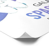 水彩宇宙銀河系宇宙飛行士 ポスター (角)