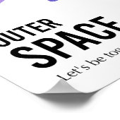 水彩宇宙銀河系宇宙飛行士 ポスター (角)