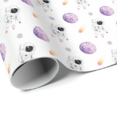 水彩宇宙銀河系宇宙飛行士 ラッピングペーパー (ロールコーナー)