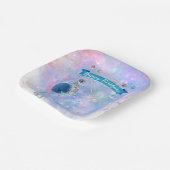 水彩宇宙飛行士および宇宙紙プレート ペーパープレート (傾斜あり)