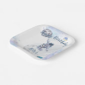 水彩宇宙飛行士および宇宙 ペーパープレート (傾斜あり)