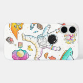 水彩宇宙飛行士かわいい宇宙ドードル Case-Mate iPhoneケース (裏面 (横))