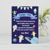 水彩宇宙飛行士の宇宙サンキューカード サンキューカード (スタンド正面)