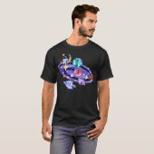 水彩宇宙飛行士宇宙 Tシャツ (正面フル)
