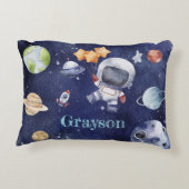 水彩宇宙飛行士銀河系惑星キッズ アクセントクッション (裏面)