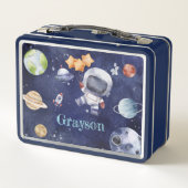 水彩宇宙飛行士銀河系惑星キッズ メタルランチボックス (裏面)