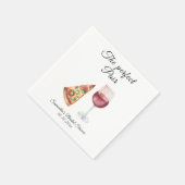 水彩完璧ペアブライダルシャワー スタンダードカクテルナプキン (角)