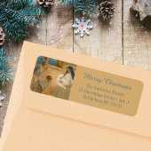 水彩宗教クリスチャンメリークリスマス ラベル