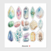 水彩宝石宝石ビニールステッカー シール (シート)