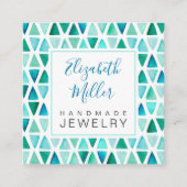 水彩宝石手作りジュエリー名刺 スクエア名刺 (正面)