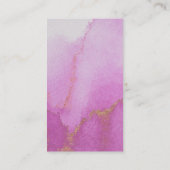 水彩宝石熱ピンクベビーシャワーアドバイス エンクロージャーカード (裏面)