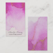 水彩宝石熱ピンクベビーシャワーアドバイス エンクロージャーカード (正面/裏面)